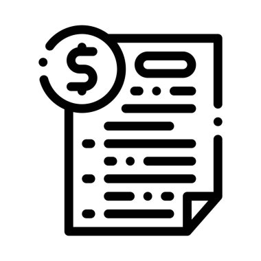 Para anlaşması ikon vektörü. Para anlaşması imzası. izole edilmiş sınır sembolü çizimi