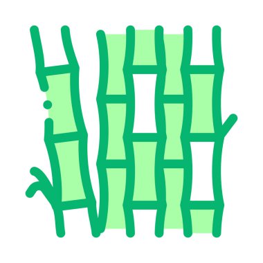 Bambu sap ikon vektörünü takip eder. Bambu sapı işareti. renk sembolü çizimi