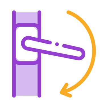 Pencere kapatma simgesi vektörünü açmak için tutamağa basın. Pencere kapama işaretini açmak için kolu tuşlayın. renk sembolü çizimi