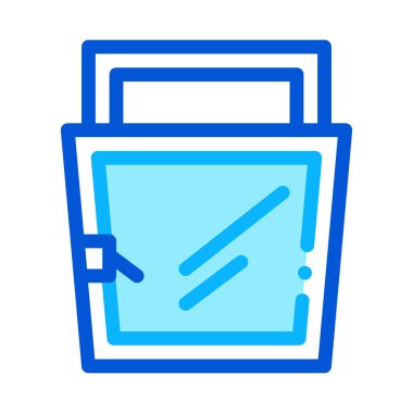 Havalandırma penceresi simgesi vektör taslağı çizimi için açık