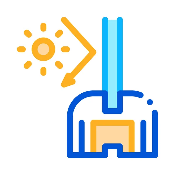 Vektor Ikony Okna Slunečního Skla Znamení Slunečního Skla Ilustrace Barevného — Stockový vektor