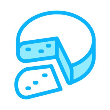 mozzarella peynir kafa ikon vektörü. Mozzarella peynir kafa işareti. renk sembolü çizimi