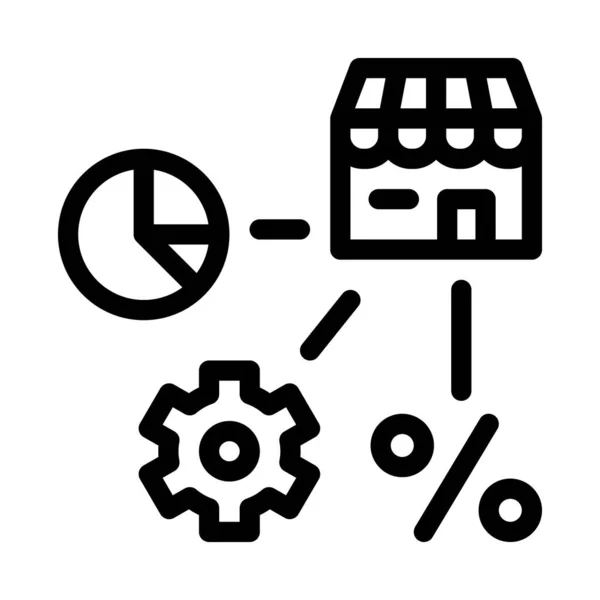 Franchise Infografik Mechanisches Getriebe Prozent Symbol Vektor Franchise Infografik Mechanisches — Stockvektor