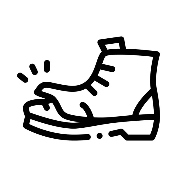 Homeless Torn Boot Icon Vector Homeless Torn Boot Sign Isolated — Stock Vector