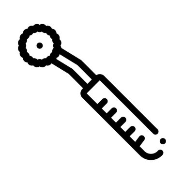 Deri kesen bıçak ikonu vektörü. Deri kesme bıçağı işareti. izole edilmiş sınır sembolü çizimi