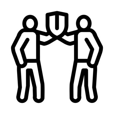 Irksal koruma ikonu vektörü. Irk koruma işareti. izole edilmiş sınır sembolü çizimi