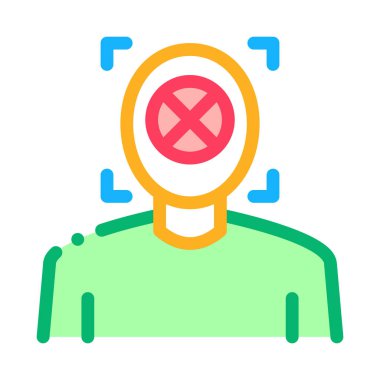 Derin sahte insan silueti ikon vektörü. Derin sahte insan silueti işareti. renk sembolü çizimi