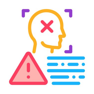 Derin sahte insan profili ikon vektörü. Derin sahte insan profili işareti. renk sembolü çizimi