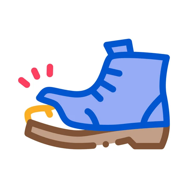 Homeless Torn Boot Icon Vector Homeless Torn Boot Sign Color — Stock Vector