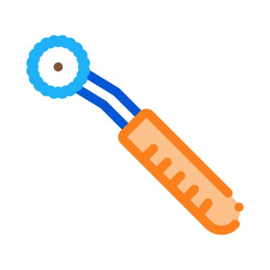 Deri kesen bıçak ikonu vektörü. Deri kesme bıçağı işareti. renk sembolü çizimi