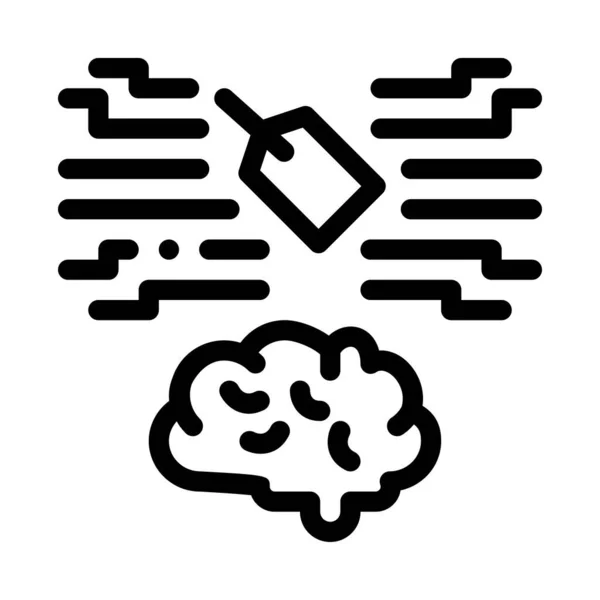 Etiqueta Neuromarketing Vector Icono Cerebral Etiqueta Neuromarketing Signo Cerebral Ilustración — Vector de stock