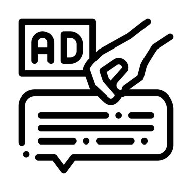 Nöropazarlama reklam ikonu vektörü. Nöropazarlama reklam tabelası. izole edilmiş sınır sembolü çizimi