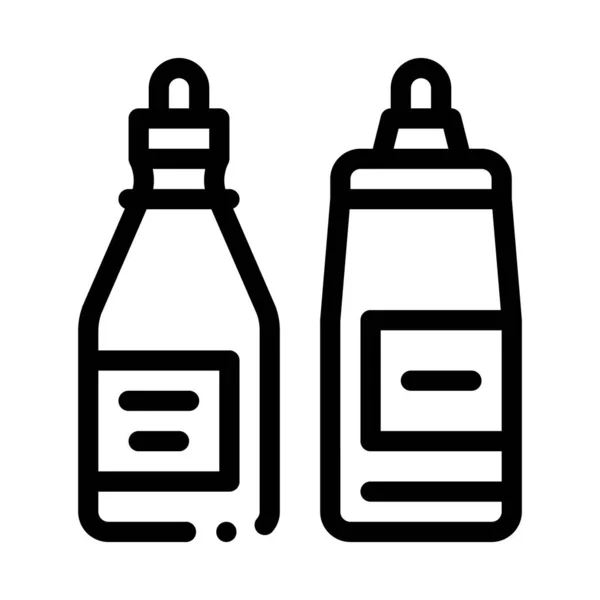 Ketchup Und Mayonnaise Sauce Flaschen Symbol Vektor Ketchup Und Mayonnaise — Stockvektor