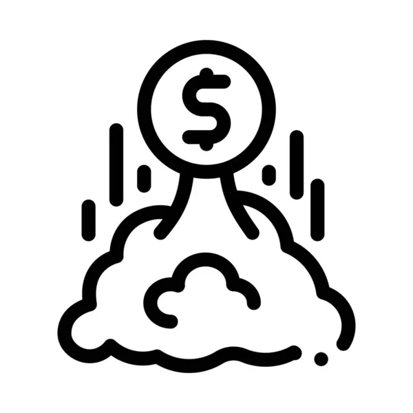 Dinero Quita Vector Icono Dinero Quita Señal Ilustración Símbolo Contorno — Vector de stock