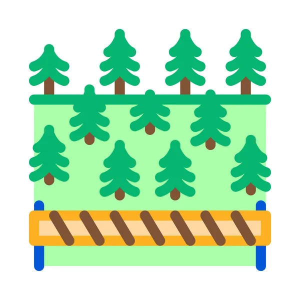 Vector Icono Bosque Superpuesto Signo Forestal Superpuesto Ilustración Símbolo Color — Vector de stock