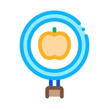 elma araştırma ikonu vektörü. Elma araştırma işareti. renk sembolü çizimi