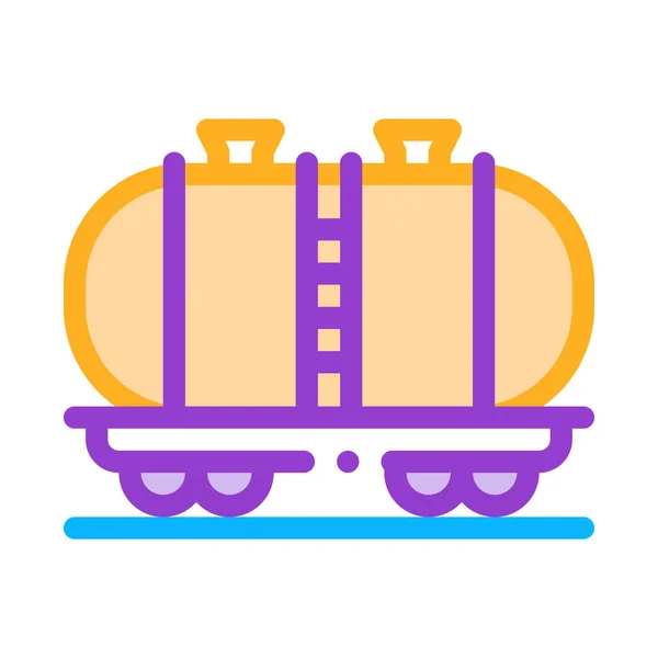 Wektor Ikony Wagonu Transportowego Olejowego Znak Wagonu Transportowego Produktu Naftowego — Wektor stockowy