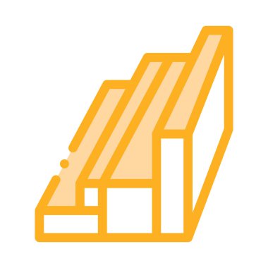 Tahta farklı boyutlarda simge vektörü. Tahta levhalar farklı boyutlarda. renk sembolü çizimi