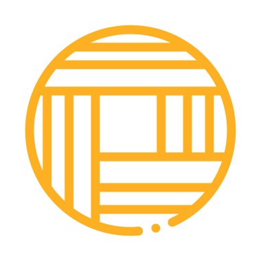 Ahşap parke ikon vektörü. Ahşap parke işareti. renk sembolü çizimi