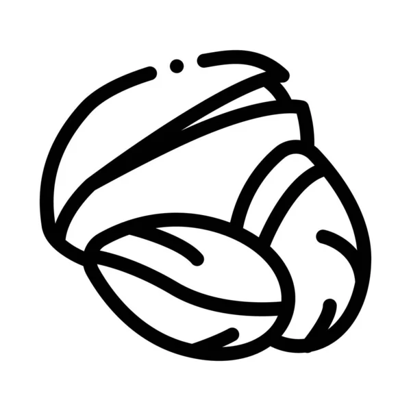 Wektor Ikony Orzecha Pistacjowego Znak Orzeszka Pistacjowego Odizolowany Symbol Konturu — Wektor stockowy