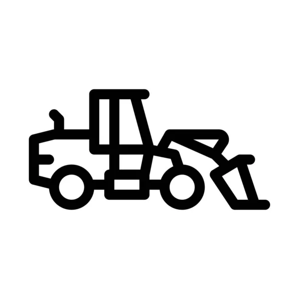 道路補修機のアイコンベクトル 道路補修機の標識 孤立した輪郭記号図 — ストックベクタ