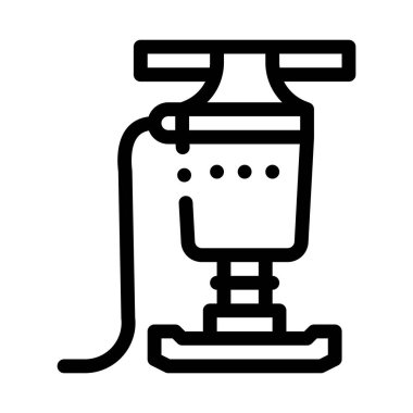 Asfalt ikon vektörü. Asfalt ikmal tabelası. izole edilmiş sınır sembolü çizimi