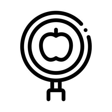 elma araştırma ikonu vektörü. Elma araştırma işareti. izole edilmiş sınır sembolü çizimi