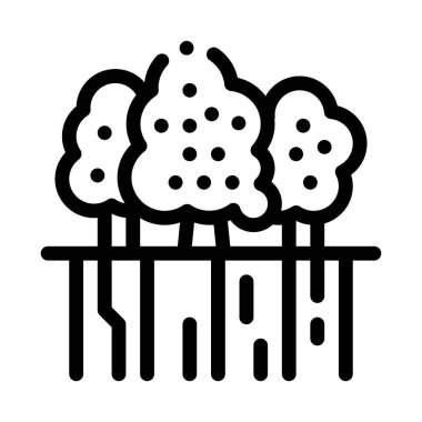 meyve bahçesi ikon vektörü. Meyve bahçesi tabelası. izole edilmiş sınır sembolü çizimi