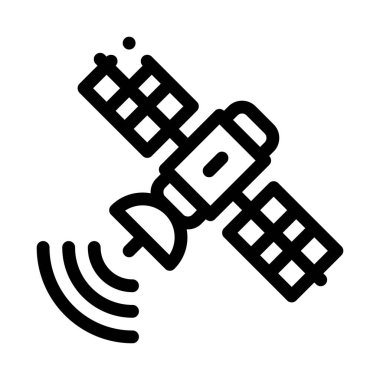 Hava seyrüsefer uydu ikon vektörü. Hava seyrüsefer uydu işareti. izole edilmiş sınır sembolü çizimi