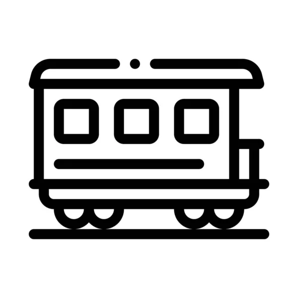 Wektor Ikony Wagonu Pasażerskiego Znak Wagonu Pasażerskiego Odizolowany Symbol Konturu — Wektor stockowy