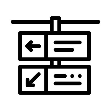 Demiryolu kapısı ikon vektörü. Demiryolu kapısı yön tabelası. izole edilmiş sınır sembolü çizimi
