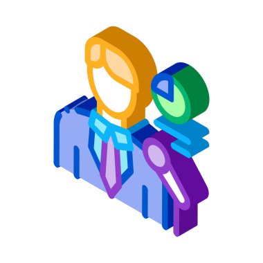 Lector bilgi simgesi vektörü. İzometrik lektör bilgi işareti. renk izole edilmiş sembol çizimi