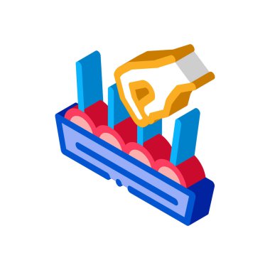 Gıda izometrik ikon vektör illüstrasyonunu ele alalım