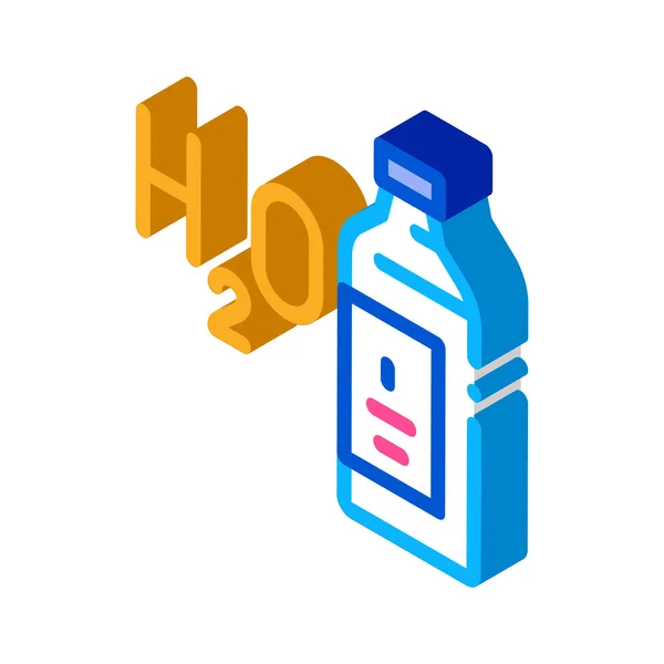 Su H2o şişe izometrik ikon vektör çizimi — Stok Vektör