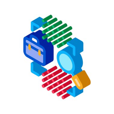 ticari durum araştırması izometrik ikon vektör illüstrasyonu