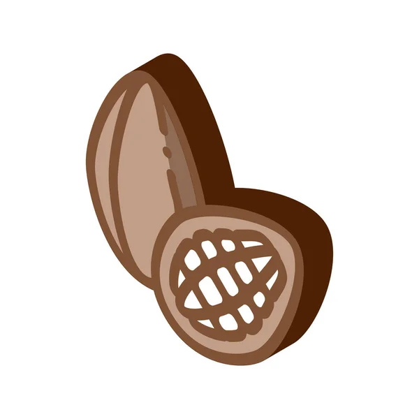 Kakao Bob isometrisches Symbol Vektor Illustration — Stockvektor