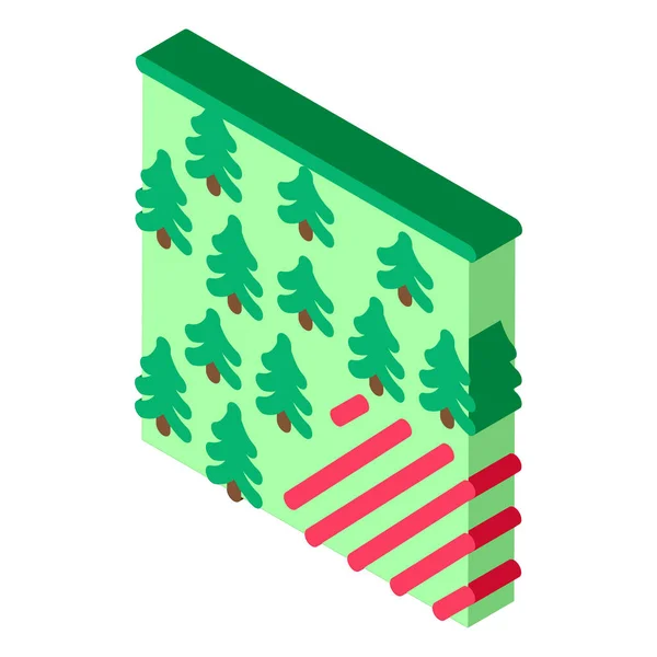 Deforestation problem isometric icon vector illustration — Stock Vector