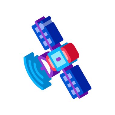 hava seyrüsefer uydusu izometrik ikon vektör çizimi