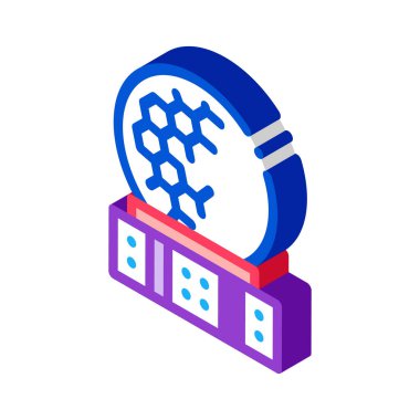 Hava navigasyon uydu merkezi izometrik ikon vektör çizimi