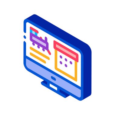 internet tren zaman çizelgesi izometrik vektör çizimi