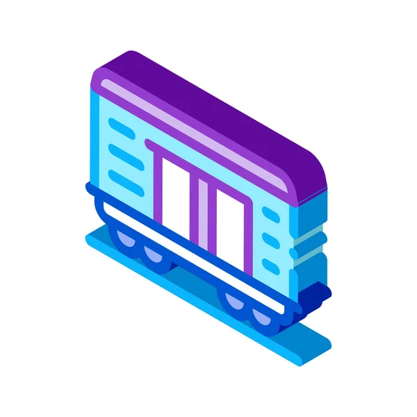 Goederenwagen isometrische pictogram vector illustratie — Stockvector