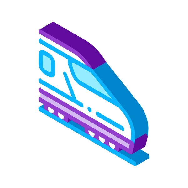 Ilustracja wektora izometrycznego elektrycznego pociągu pasażerskiego — Wektor stockowy