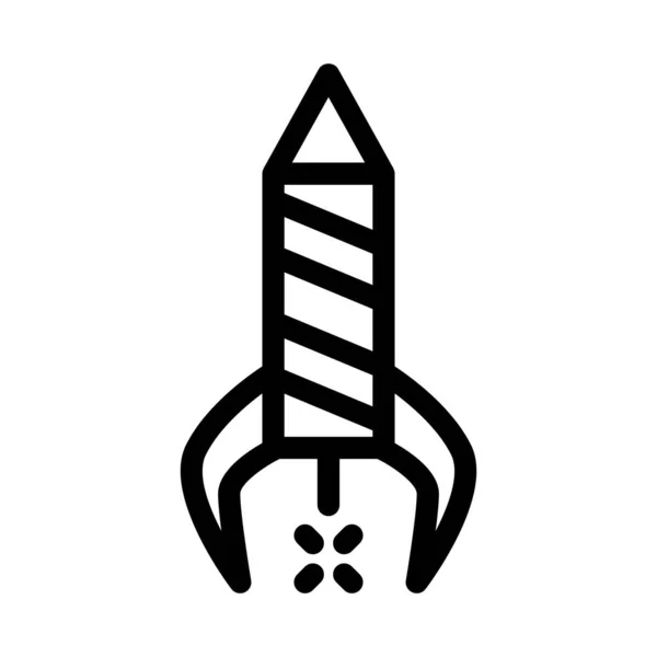 Firework Rocket Icon Vector Firework Rocket Sign Isolated Contour Symbol — Stock Vector