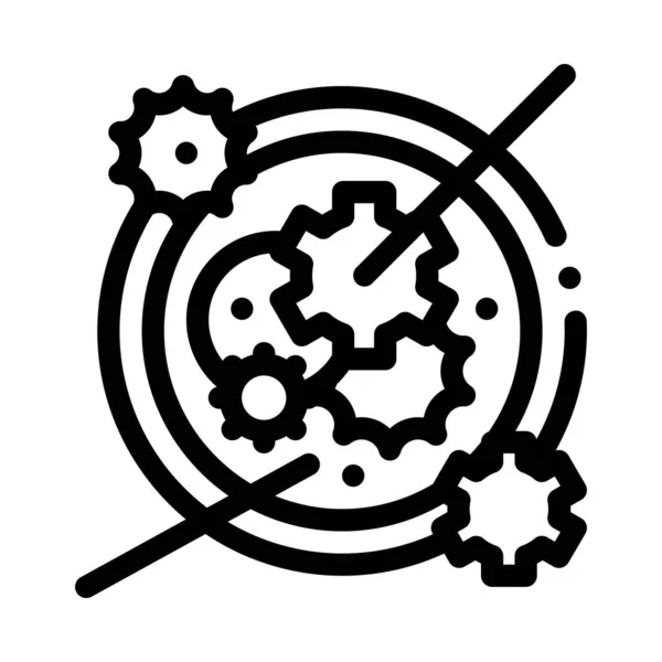 Klocka Mekanism Ikon Vektor Vaktmekanismens Tecken Isolerad Kontur Symbol Illustration — Stock vektor