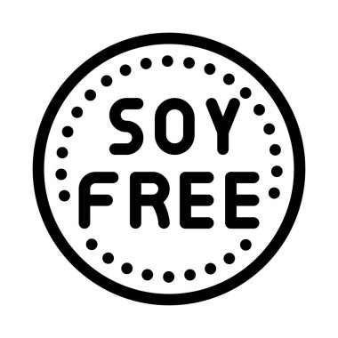 Soya serbest işaret simgesi vektörü. Soya beleş işareti. izole edilmiş sınır sembolü çizimi