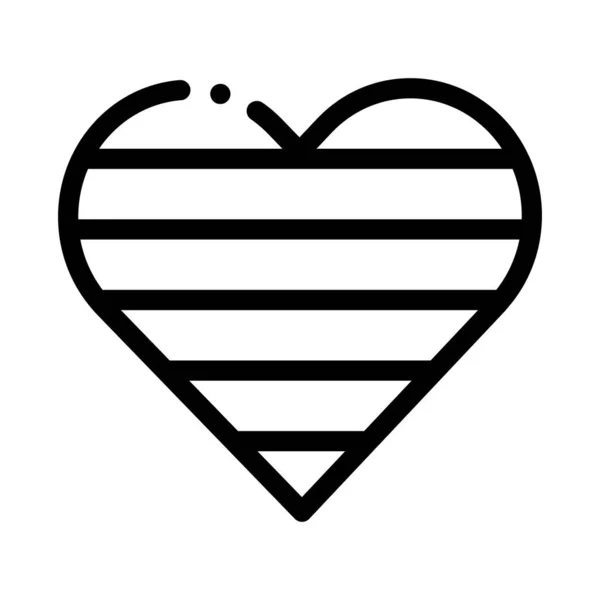 Вектор Значков Сердца Знак Сердце Иллюстрация Изолированного Контура — стоковый вектор