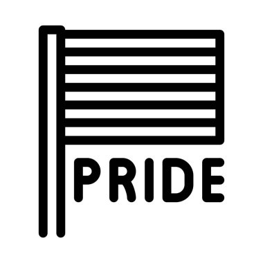 lgbt bayrak ikon vektörü. Igbt bayrak işareti. izole edilmiş sınır sembolü çizimi