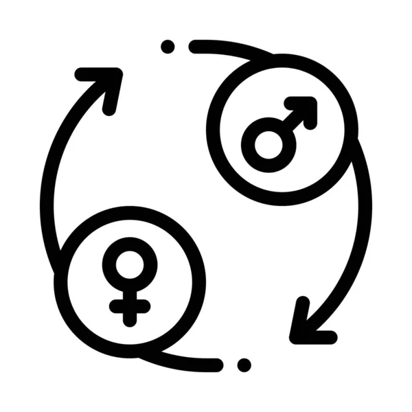 Lgbt Cercle Flèche Icône Vecteur Igbt Cercle Flèches Signe Illustration — Image vectorielle