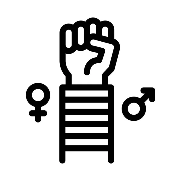 Lgbt human hand gesture icon vector outline illustration — Stock Vector