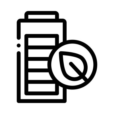 Elektro araba pil ikonu vektör çizimi çizimi